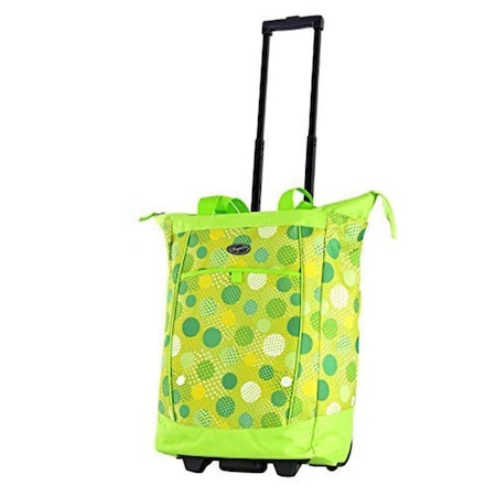 Olympia International Olympia International RS-400-LMDT Fashionista Rolling Shopper Tote; Green RS-400-LMDT